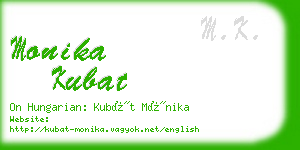 monika kubat business card